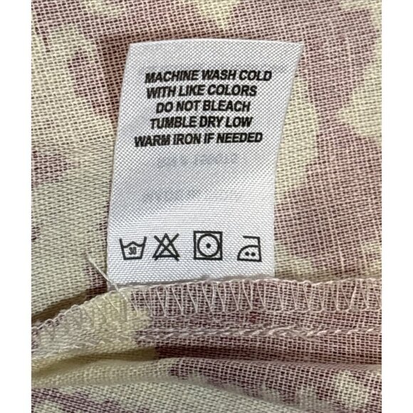 Girl Soul 100% Cotton Red-Tan Medi Dress Women's Sz M Boho Spring Summer Floral - Picture 14 of 14